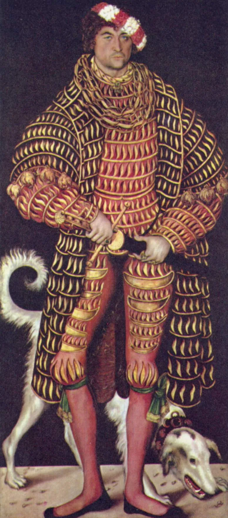 Porträtt av Henrik IV som visar en Saluki som kamrat